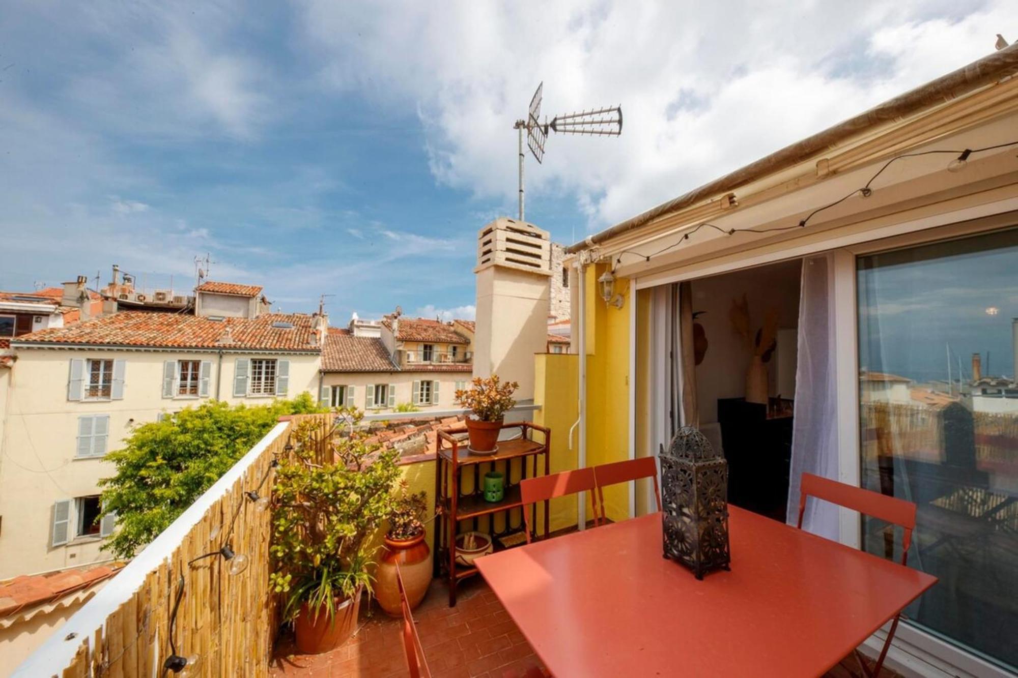 06M - Old Antibes Beautiful Duplex Terrace With Sea View Leilighet Eksteriør bilde
